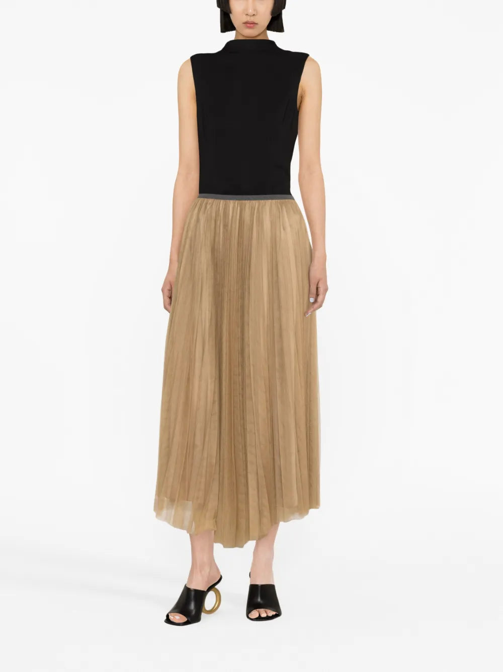 Pleated Midi Skirt