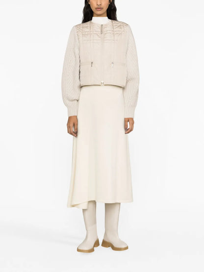 Contrast-Sleeve Bomber Jacket