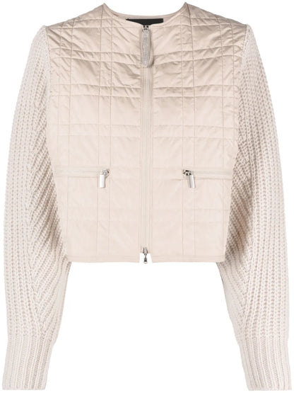 Contrast-Sleeve Bomber Jacket