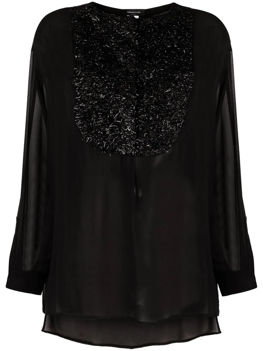 Semi-Sheer Blouse