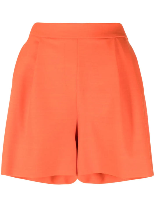 High-Waisted Pleated Shorts