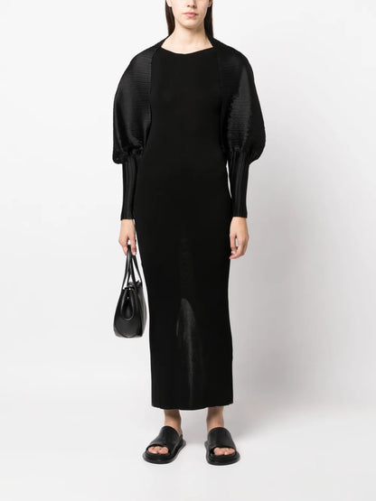 Gigot-Sleeve Satin Puffer Jacket
