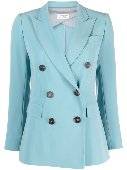 Double-Breasted Button Blazer