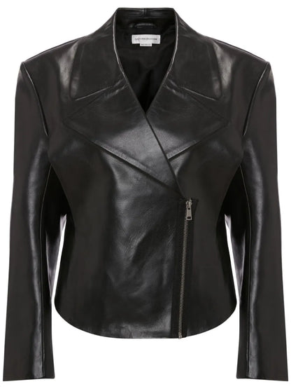 Bonded Leather Biker Jacket