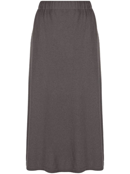 Ribbed-Knit Midi Skirt