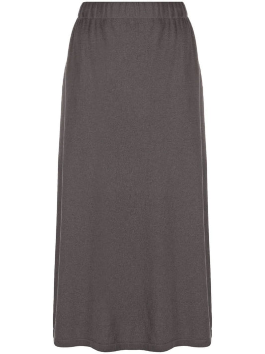Ribbed-Knit Midi Skirt