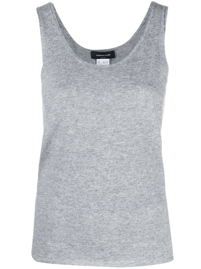 Scoop-Neck Knitted Tank Top