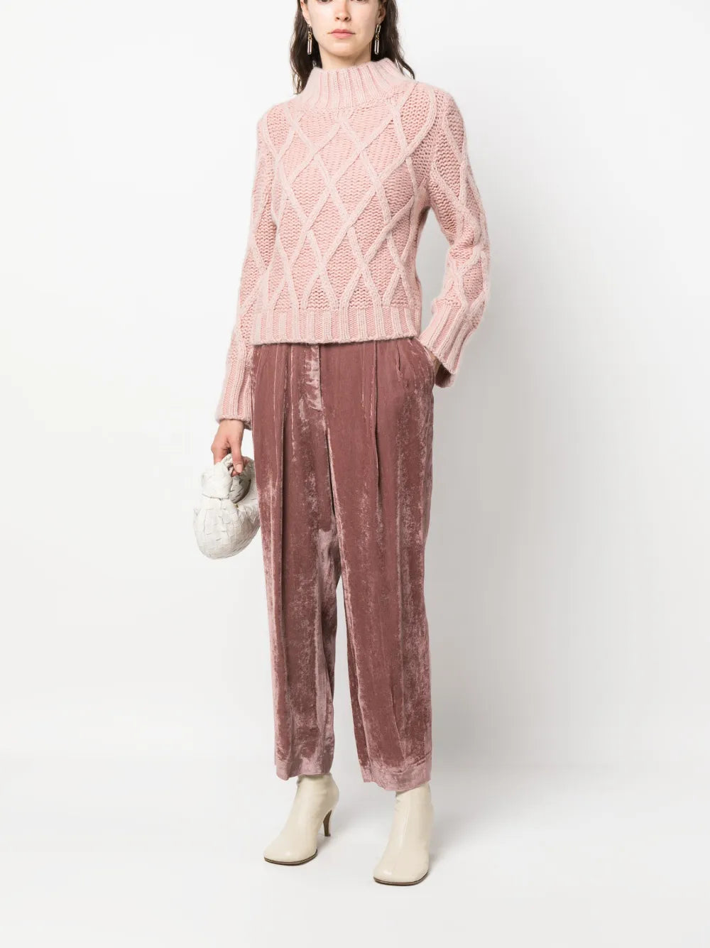 Pleated Straight-Leg Trousers