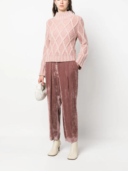 Pleated Straight-Leg Trousers