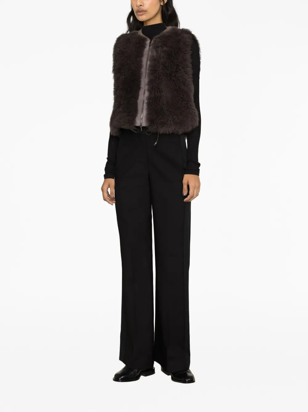 Shearling Zip-Up Gilet