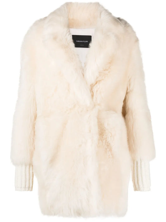 Single-Breasted Faux-Fur Coat
