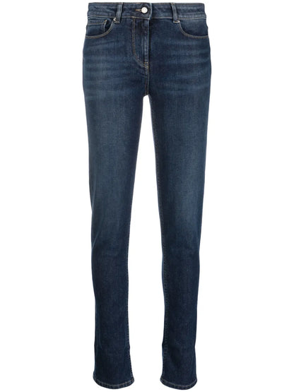 Mid-Rise Slim-Cut Jeans