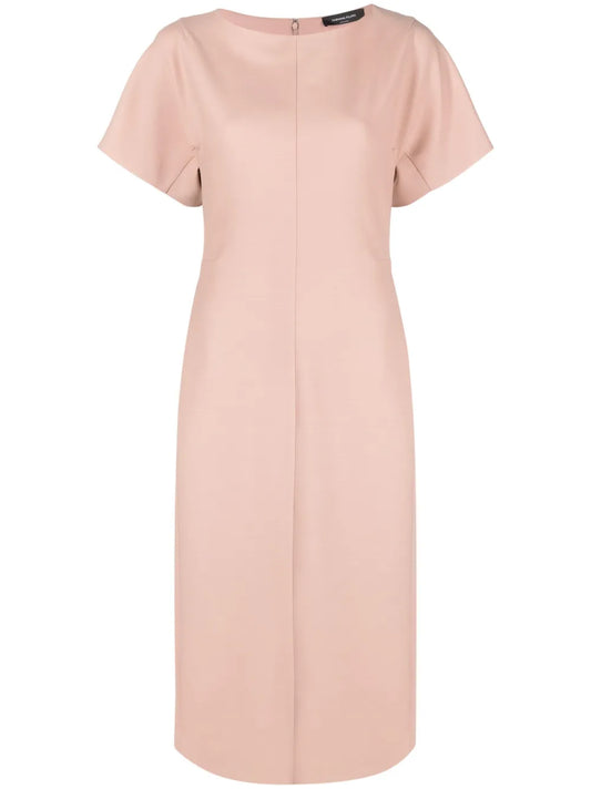 Round-Neck Short-Sleeve Dress