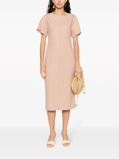 Round-Neck Short-Sleeve Dress