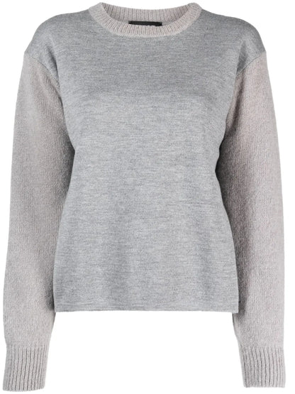 Panelled Crew-Neck Jumper