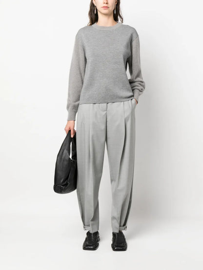 Panelled Crew-Neck Jumper