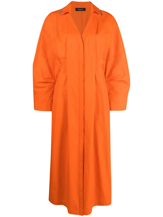 V-Neck Midi Dress