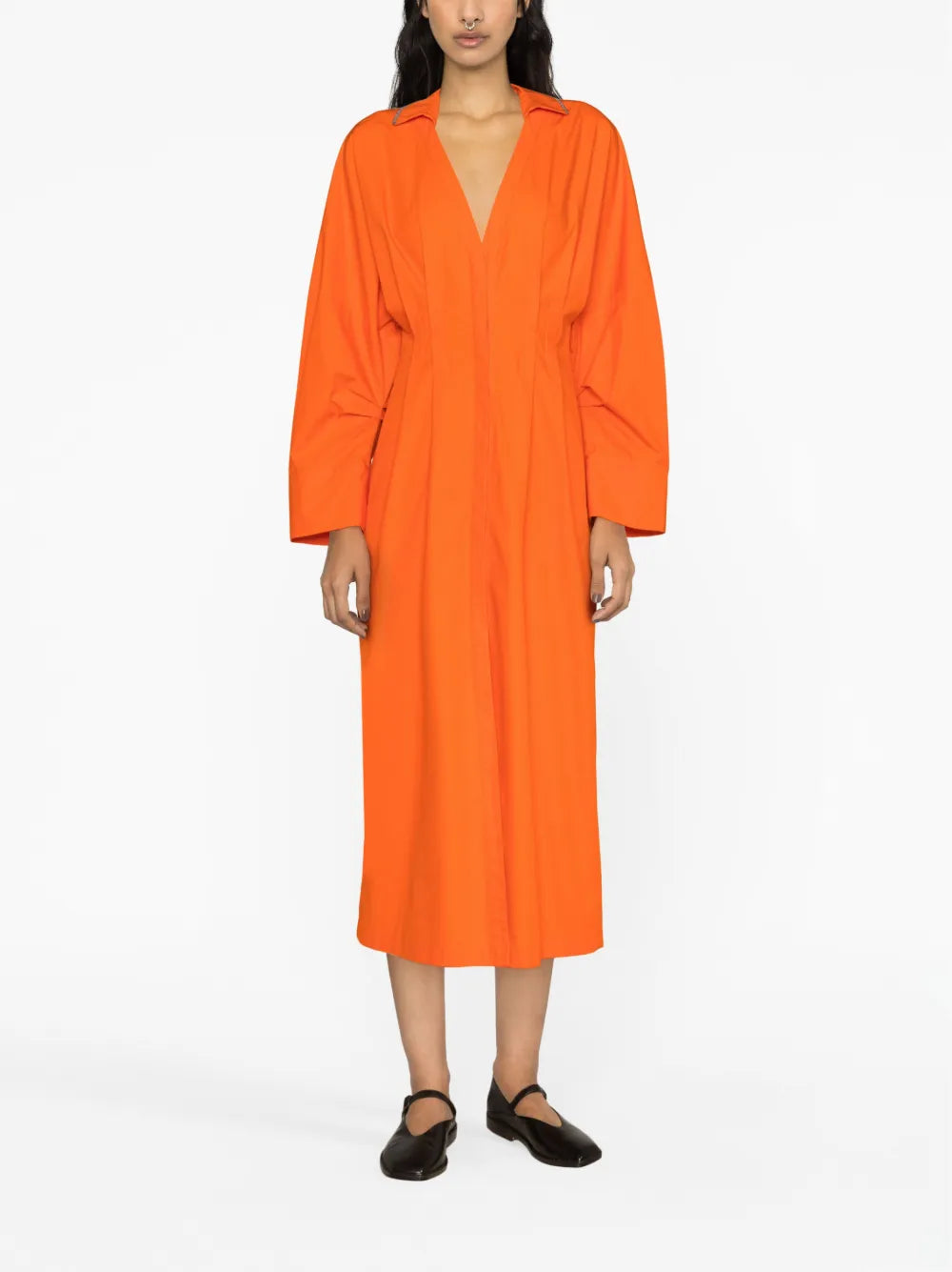 V-Neck Midi Dress