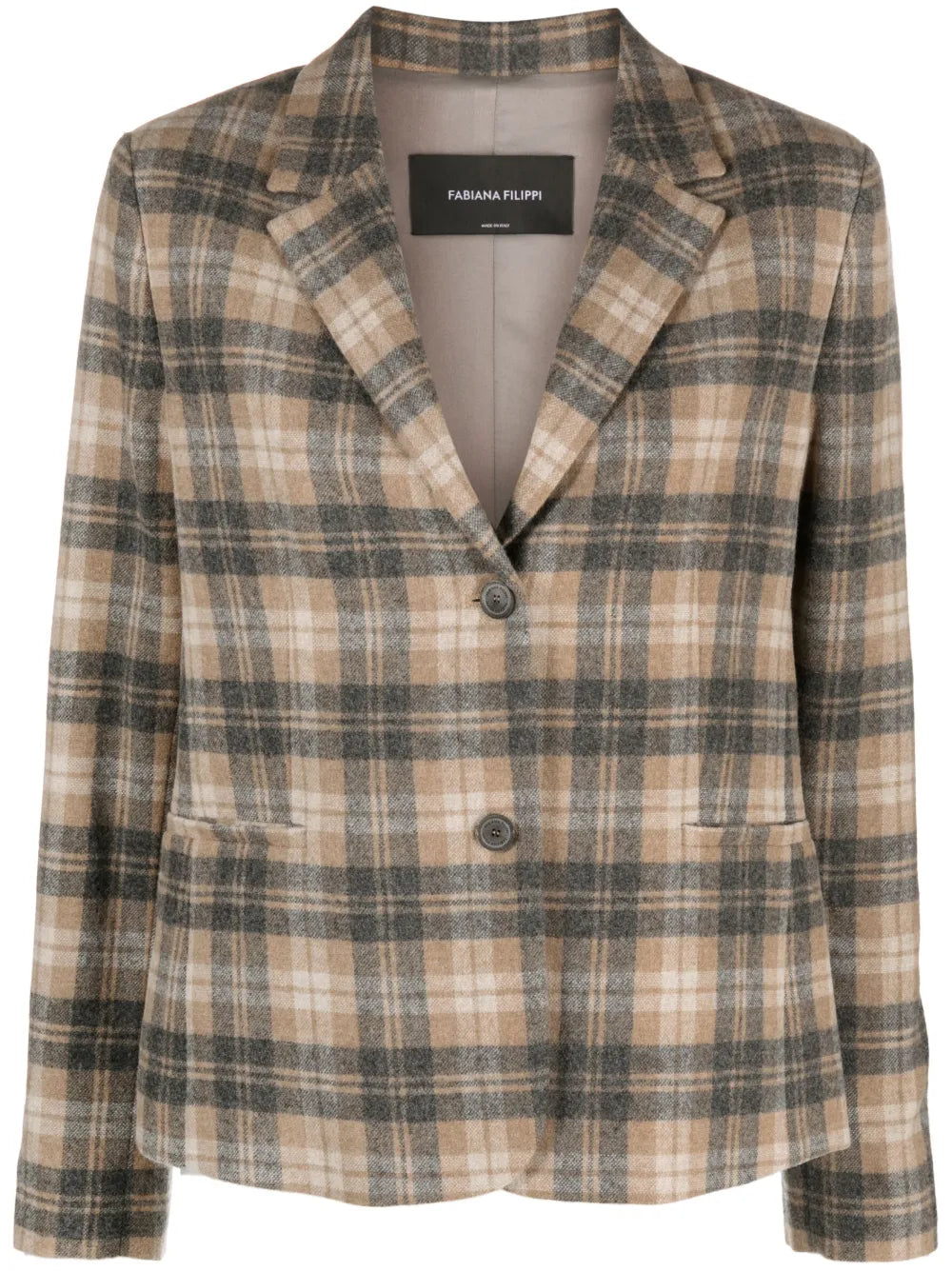 Plaid-Check Pattern Blazer