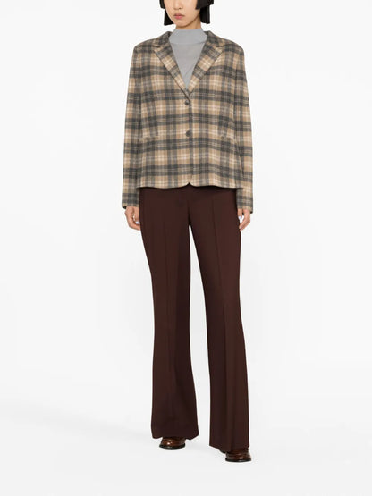 Plaid-Check Pattern Blazer