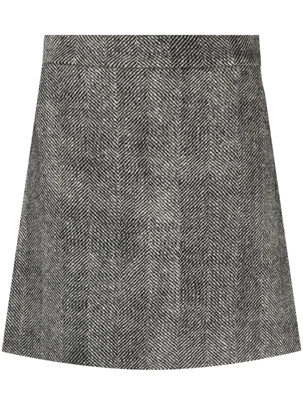 Herringbone A-Line Miniskirt