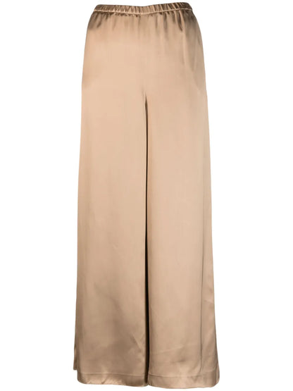 Satin Wide-Leg Trousers