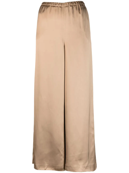 Satin Wide-Leg Trousers