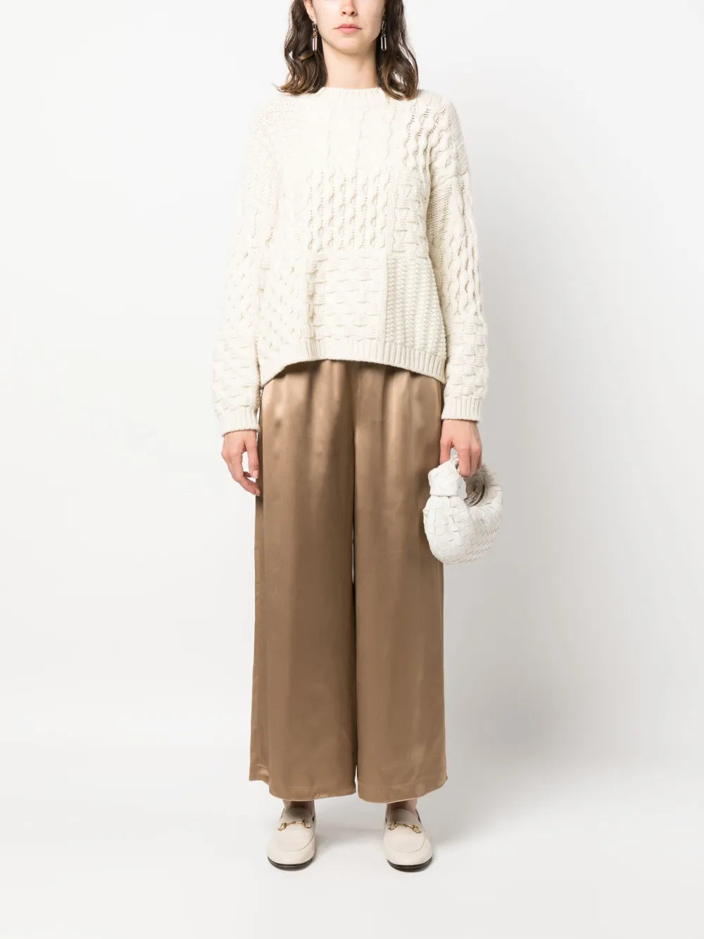 Satin Wide-Leg Trousers