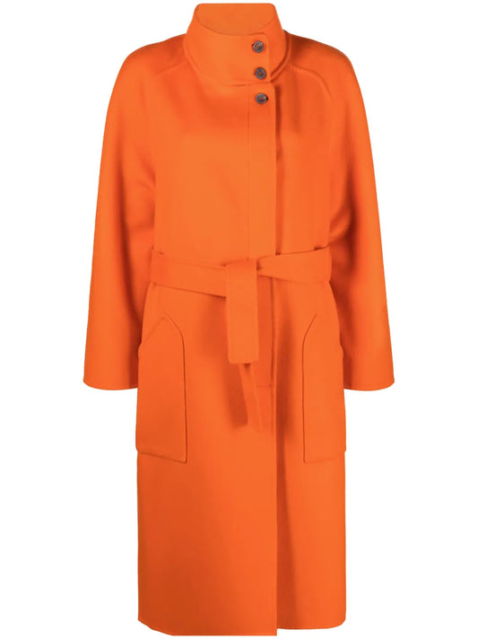 Belted Single-Breasted Coat