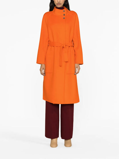 Belted Single-Breasted Coat