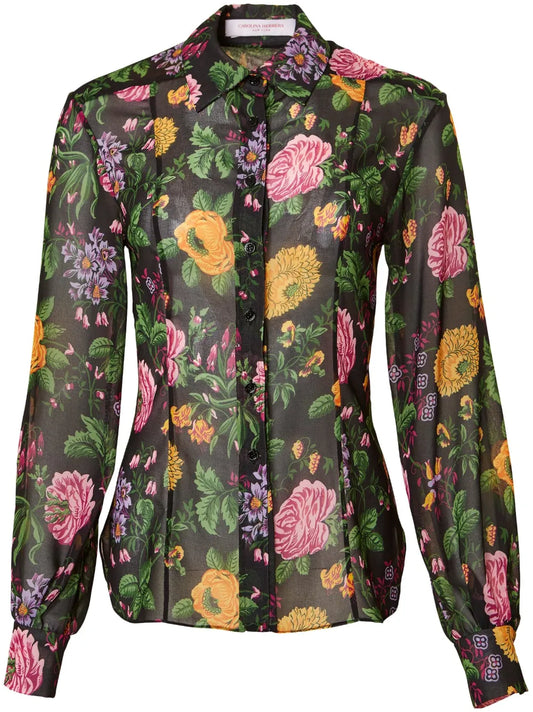 Floral-Print Long-Sleeve Shirt