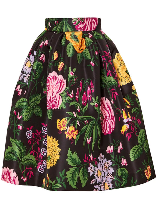 Floral-Print Skirt