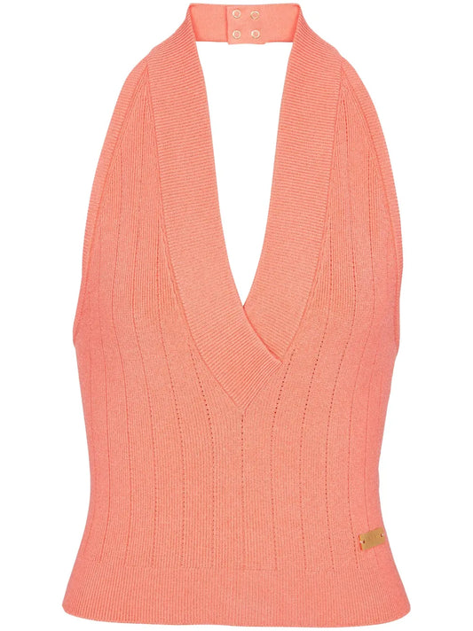 Halterneck Knitted Top
