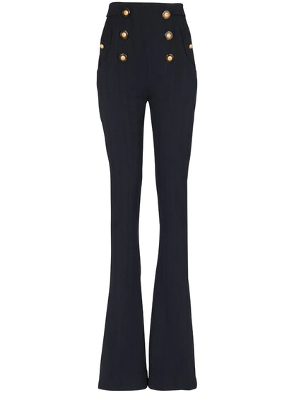 Wool Flared Trousers