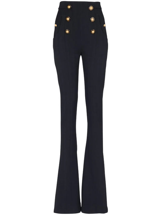 Wool Flared Trousers