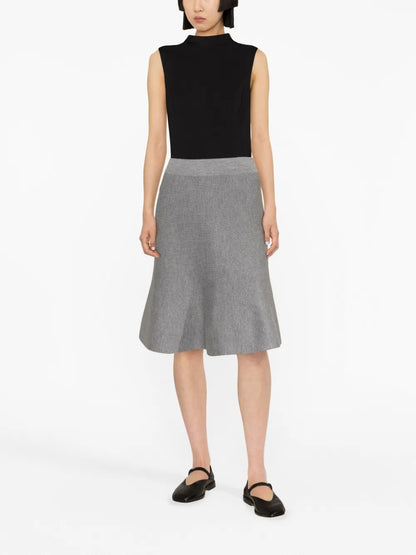 Virgin Wool Midi Skirt