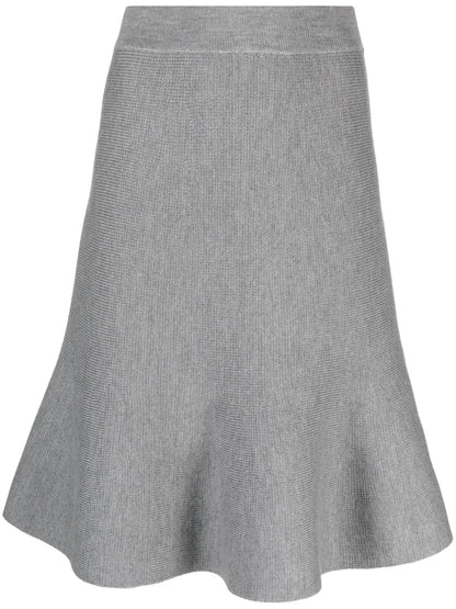 Virgin Wool Midi Skirt