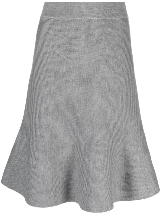 Virgin Wool Midi Skirt