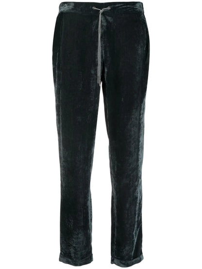 Drawstring-Waist Velvet Trousers