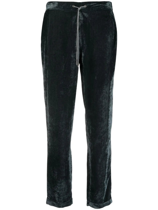 Drawstring-Waist Velvet Trousers
