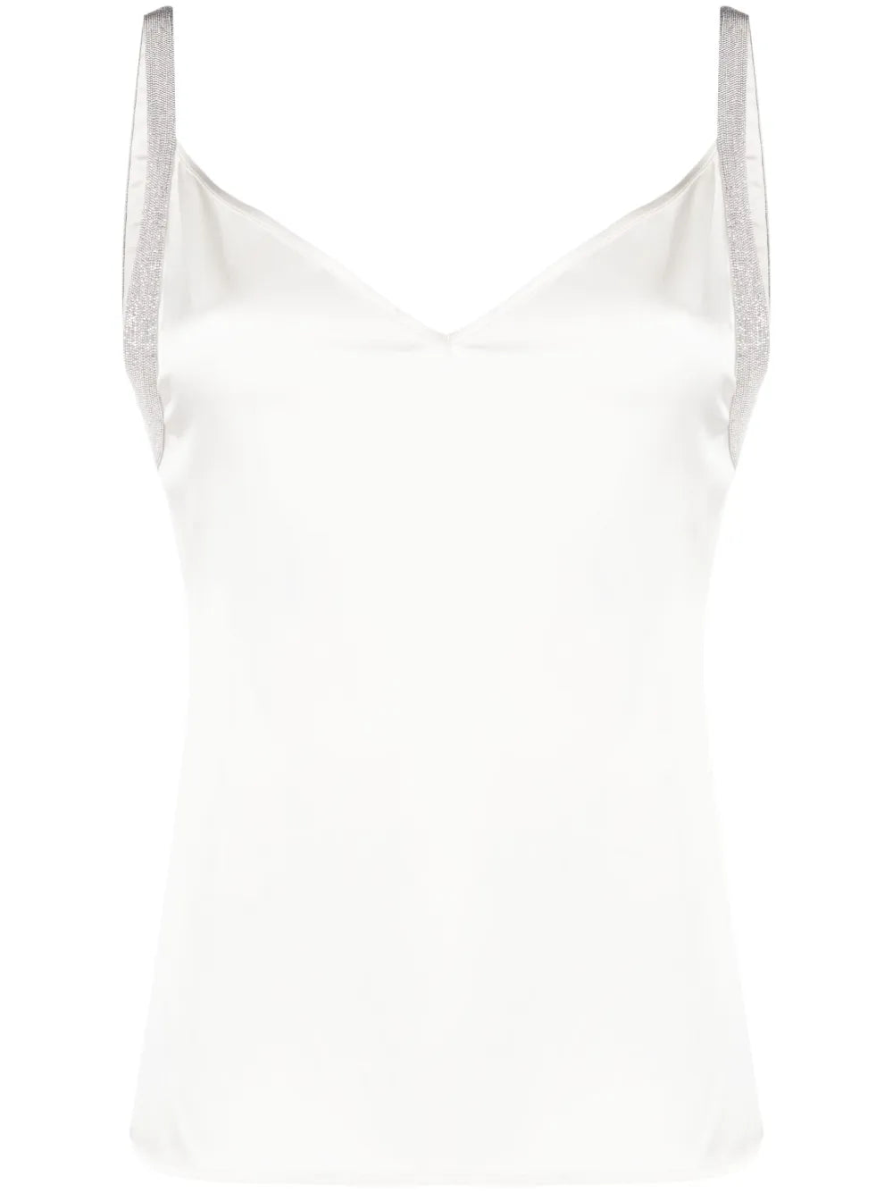 Metallic-Trim Satin Camisole