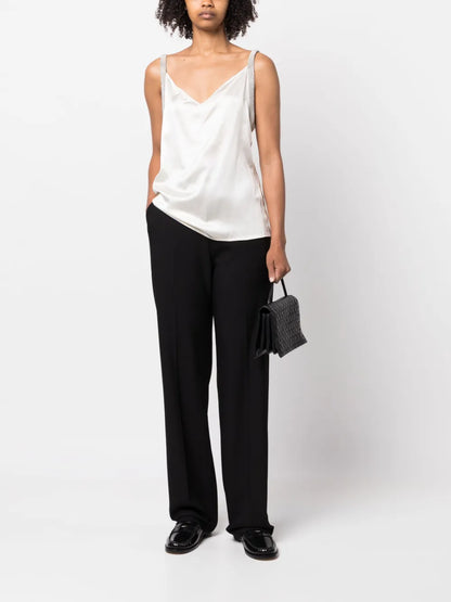 Metallic-Trim Satin Camisole