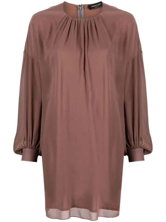 Gathered-Detail Minidress