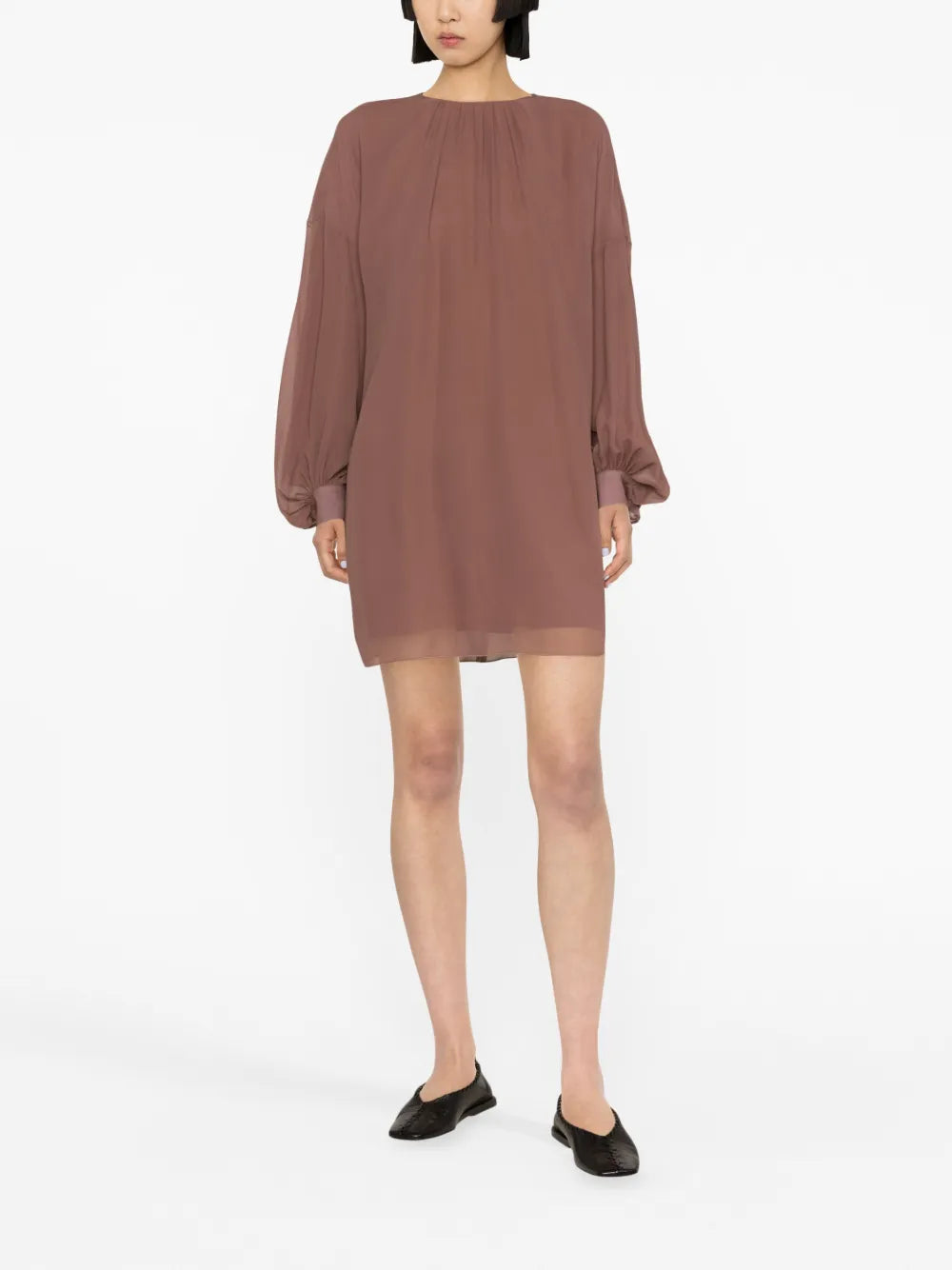 Gathered-Detail Minidress
