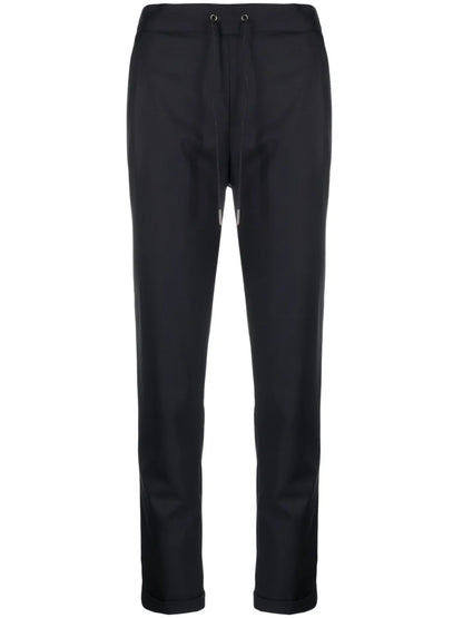 Drawstring-Waist Tapered Trousers