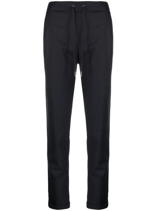 Drawstring-Waist Tapered Trousers