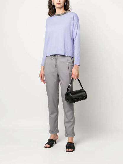 Drawstring-Waist Virgin-Wool Trousers