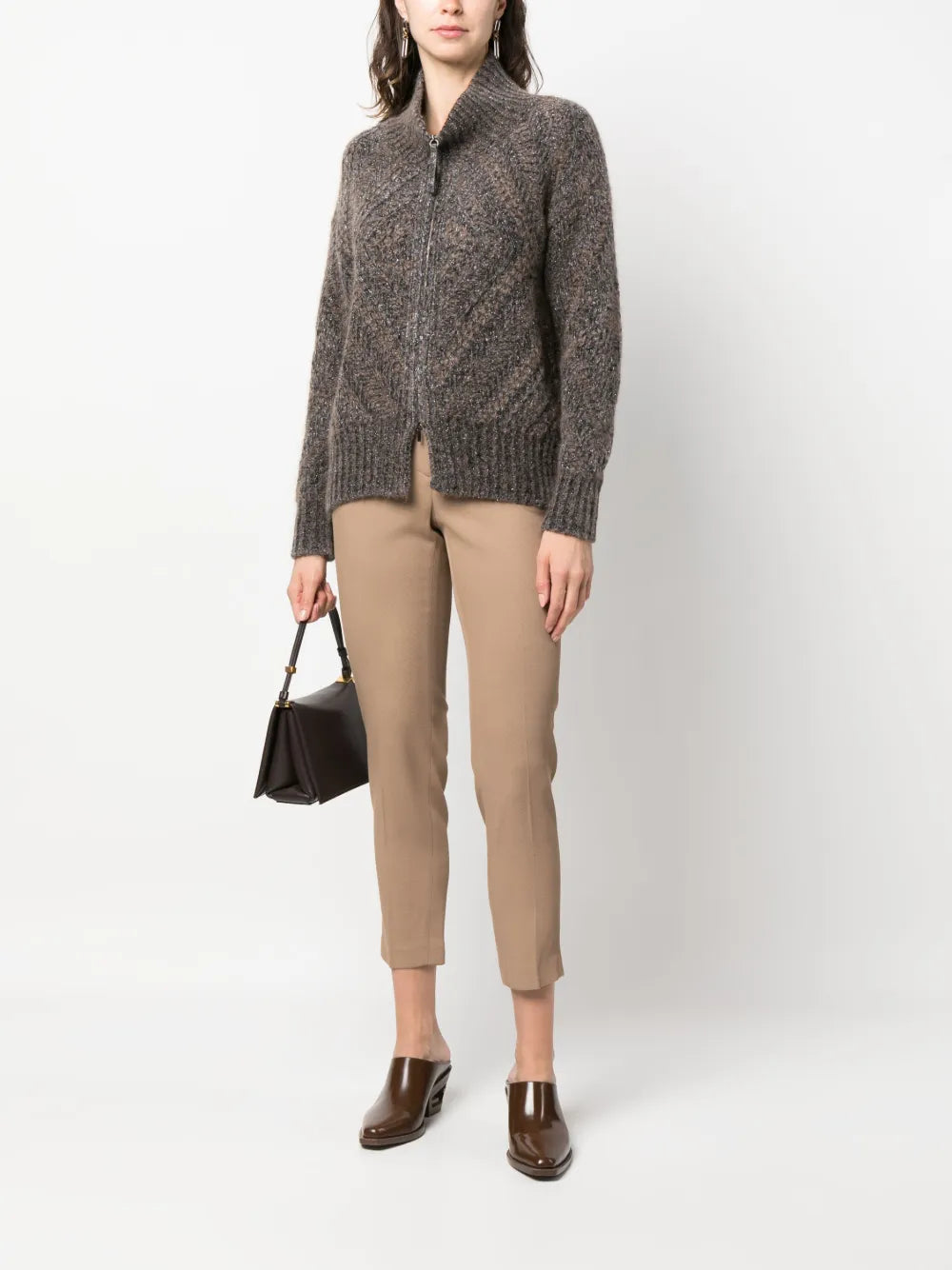 High-Waisted Cropped Trousers