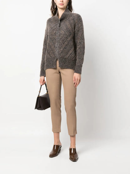 High-Waisted Cropped Trousers