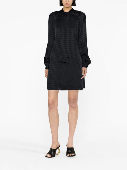 Houndstooth-Print Minidress